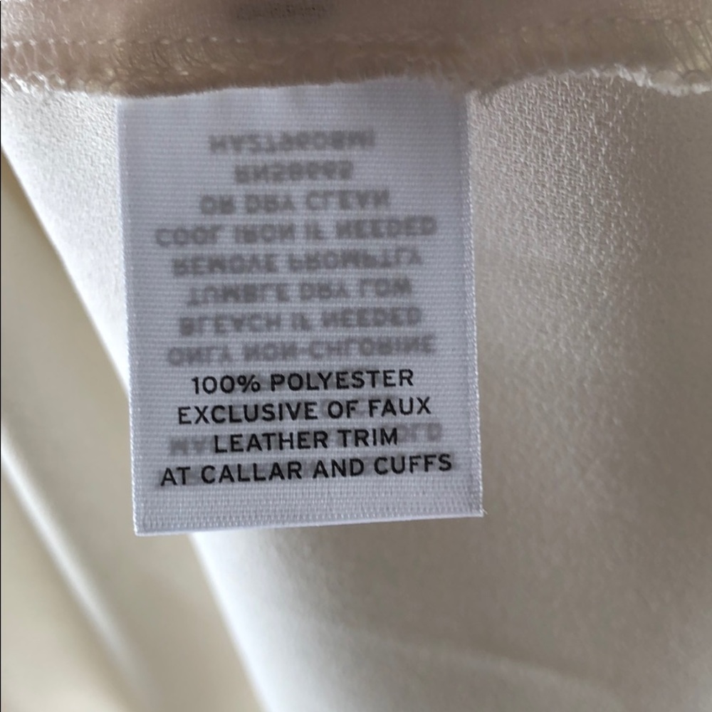 Halogen White & Black Sheer Button-Down Blouse Wi… - image 7